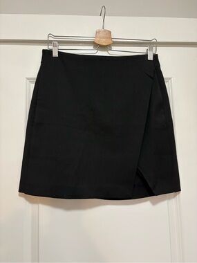 Joe Fresh Black Wrap-Front Mini Skirt